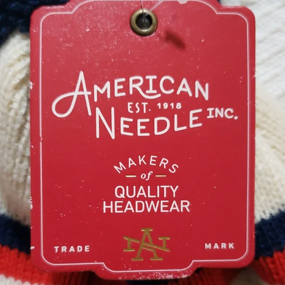 Ford Cream and Navy Beanie with Pom-Pom - Picture 6 of 8